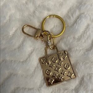 Authentic Louis Vuitton Charm on Unbranded Keychain Fob Purse Charm
